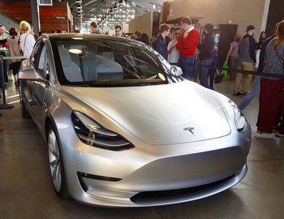 Silver-Tesla-Model-3-front-employee-party.jpg